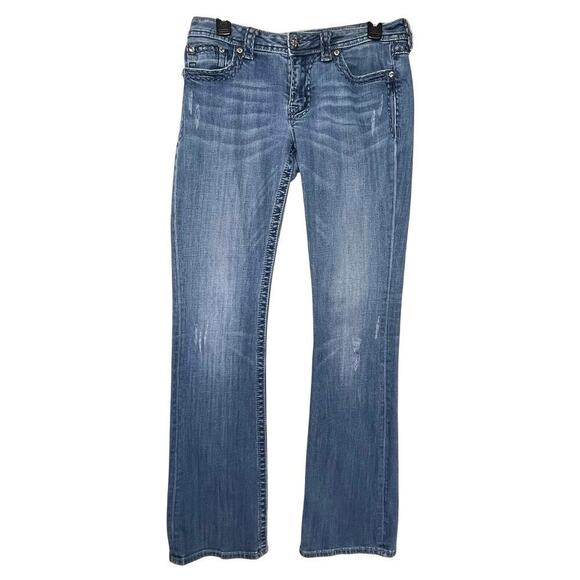 Miss Me Denim - MISS ME Women’s Signature Boot Cut Lowrise Jeans Button Pocket size 30
